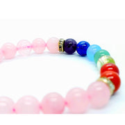 7 चक्र रोज क्वार्टज़ ब्रेसलेट (7 Chakra Rose Quartz Bracelet)