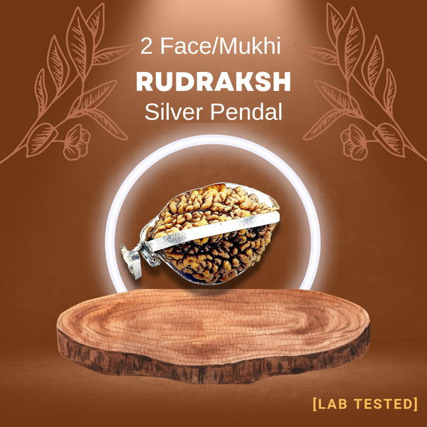 2 मुखी रुद्राक्ष (2 Mukhi Rudraksh) चांदी पेंडल
