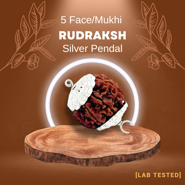 5 मुखी रुद्राक्ष (5 Mukhi Rudraksh) चांदी पेंडल