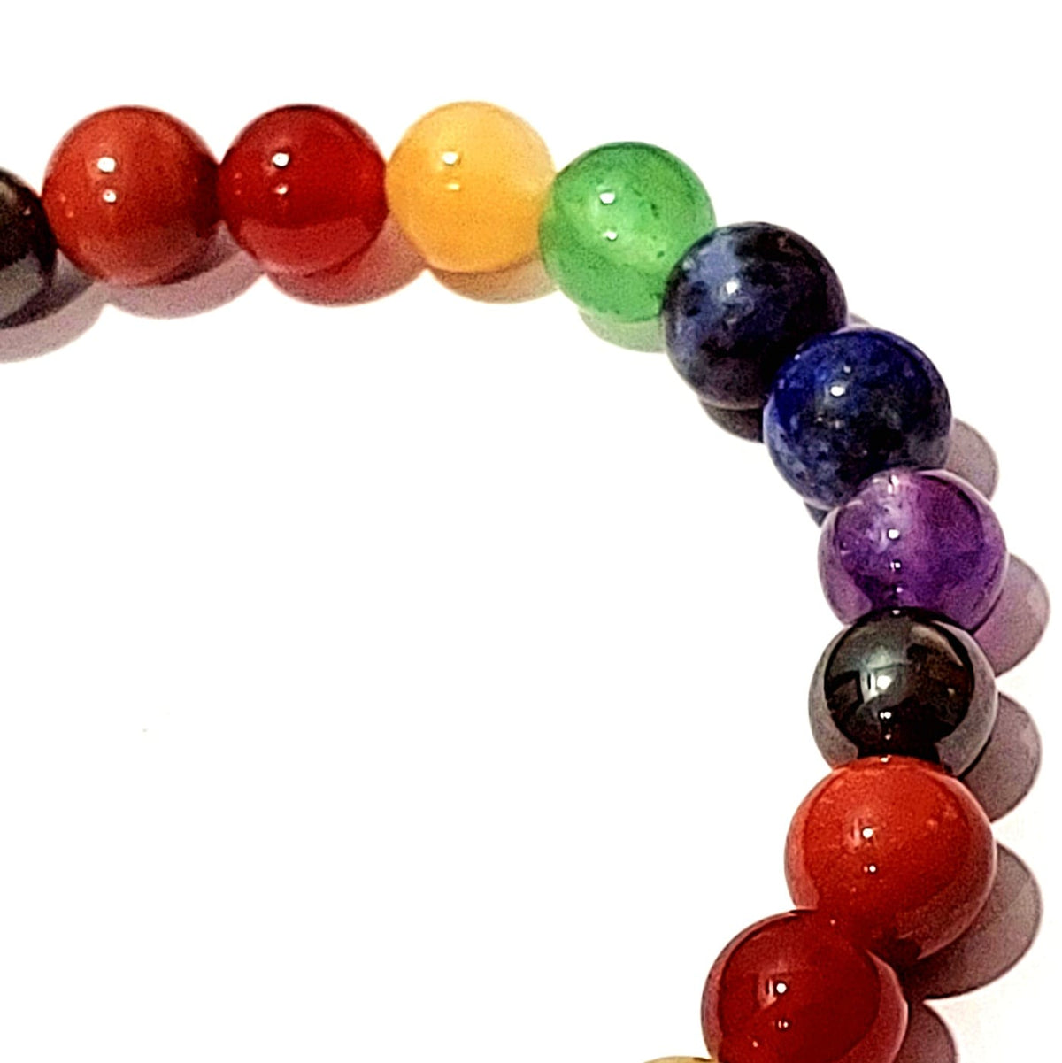7 चक्र हेमेटाईट ब्रेसलेट (7 Chakra Hematite Bracelet)