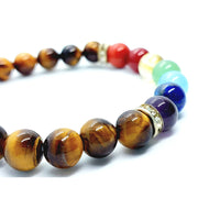 7 चक्र टाइगर ऑय स्टोन ब्रेसलेट (7 Chakra Tiger Eye Stone Bracelet)