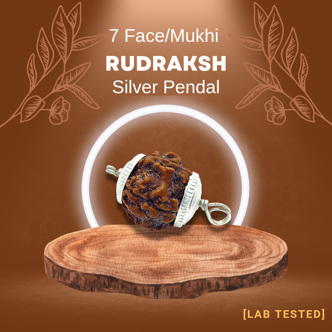7 मुखी रुद्राक्ष (7 Mukhi Rudraksh) चांदी पेंडल