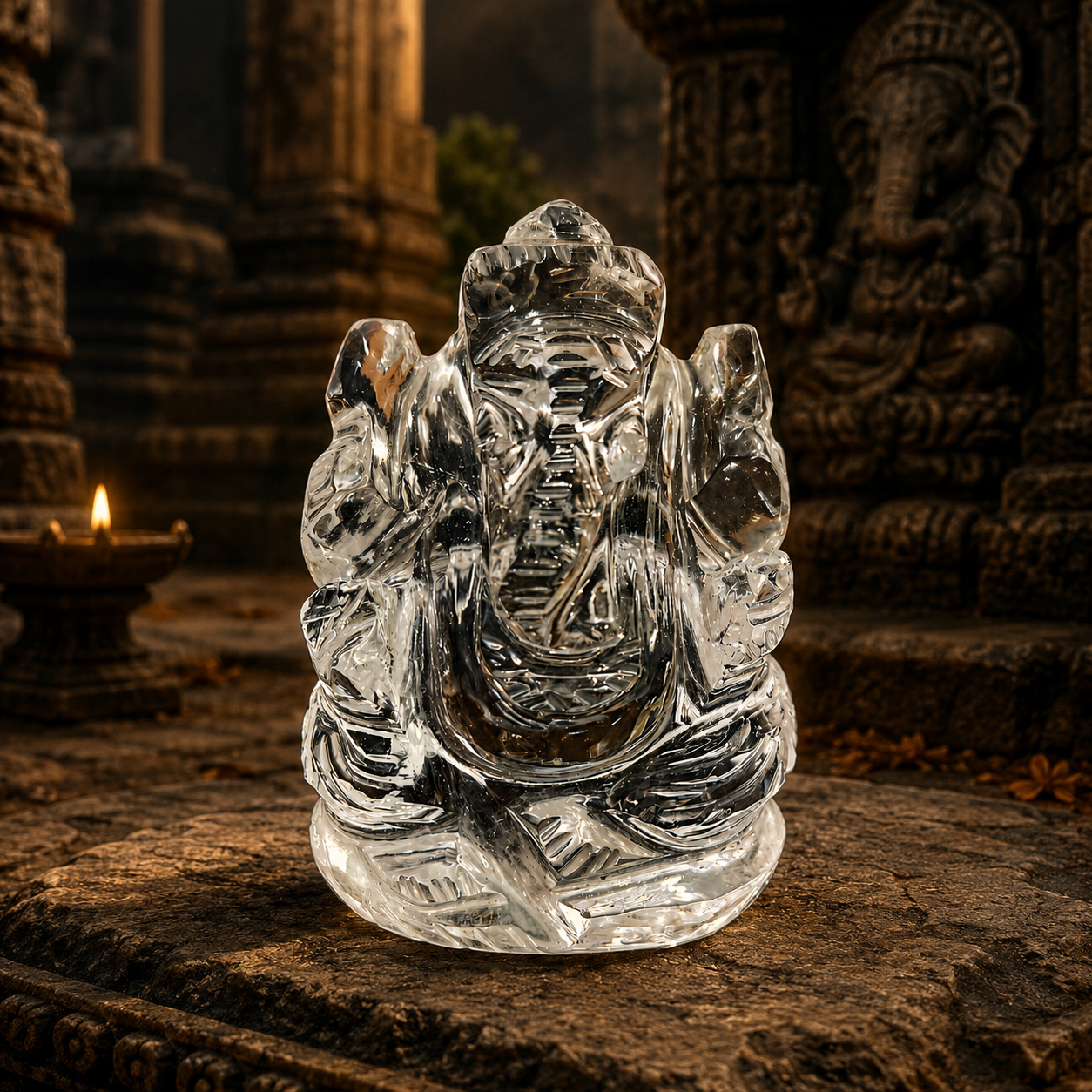 श्री गणेश जी मूर्ति (क्रिस्टल)