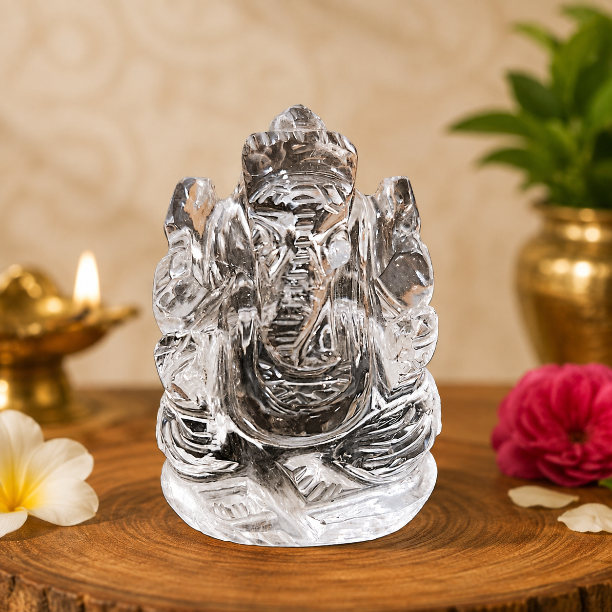श्री गणेश जी मूर्ति (क्रिस्टल)