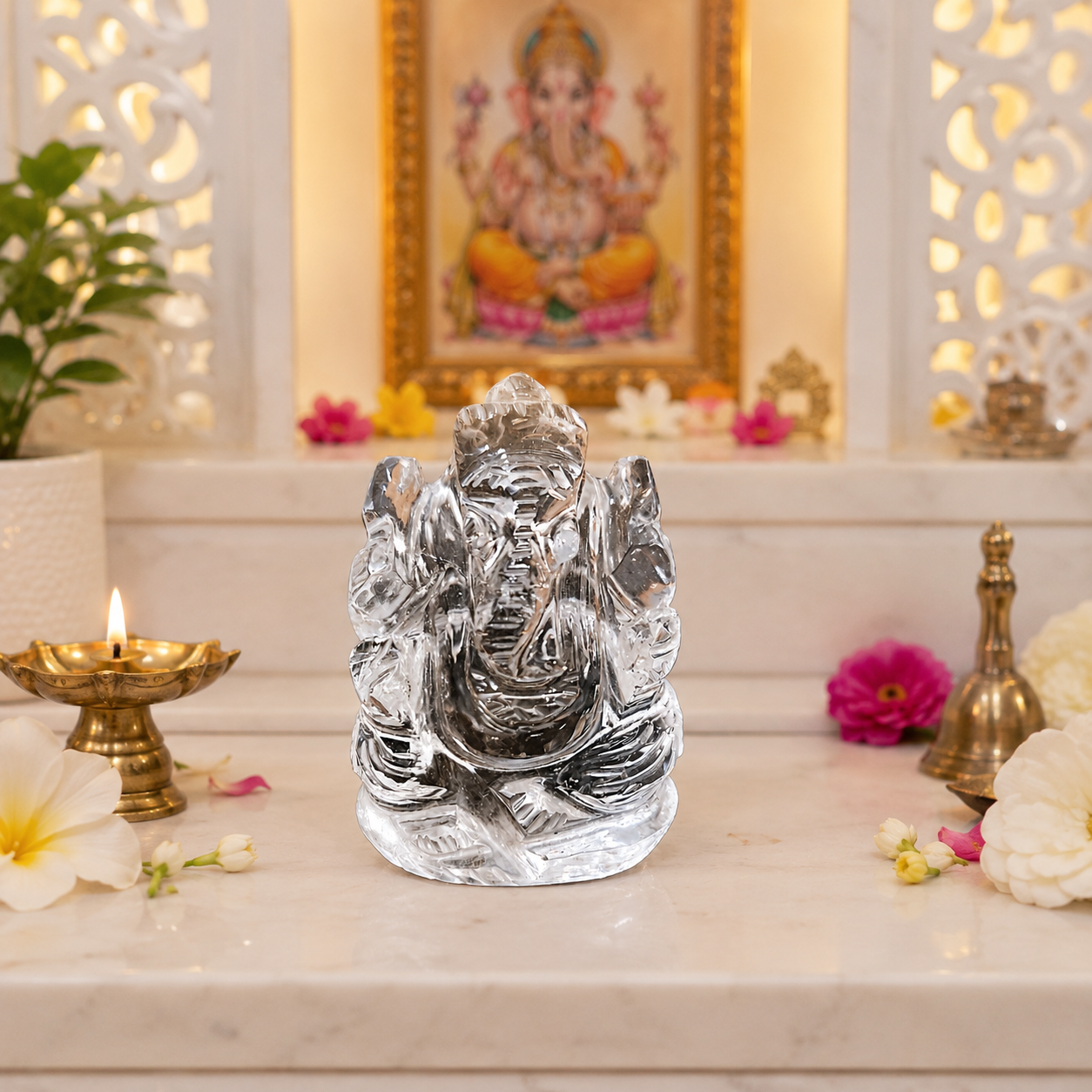 श्री गणेश जी मूर्ति (क्रिस्टल)