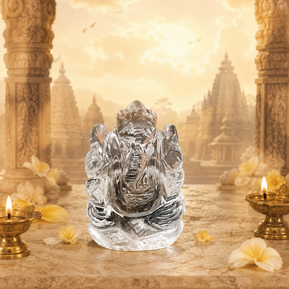 श्री गणेश जी मूर्ति (क्रिस्टल)