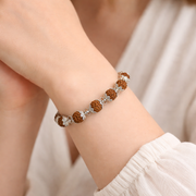 5 मुखी रुद्राक्ष ब्रेसलेट मेटल कैप में (5 Mukhi Rudraksh Bracelet in Metal Cap)
