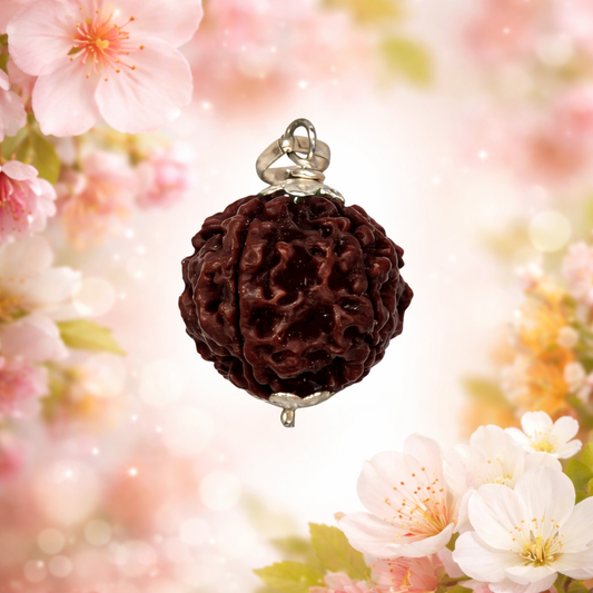 5 मुखी रुद्राक्ष 24 से 28 mm size मेटल कैप में (5 Mukhi Rudraksh 24 to 28 mm Size in Metal Cap) (Nepali - Lab Certified)