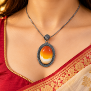 लाल सुलेमानी हकीक पेंडल (Red Sulemani Hakik Pendant)