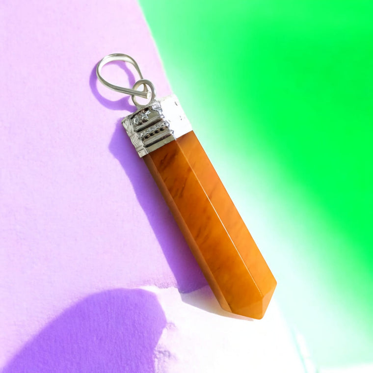 सिट्रिन पेंसिल पेंडल (Citrine Pencil Pendant)