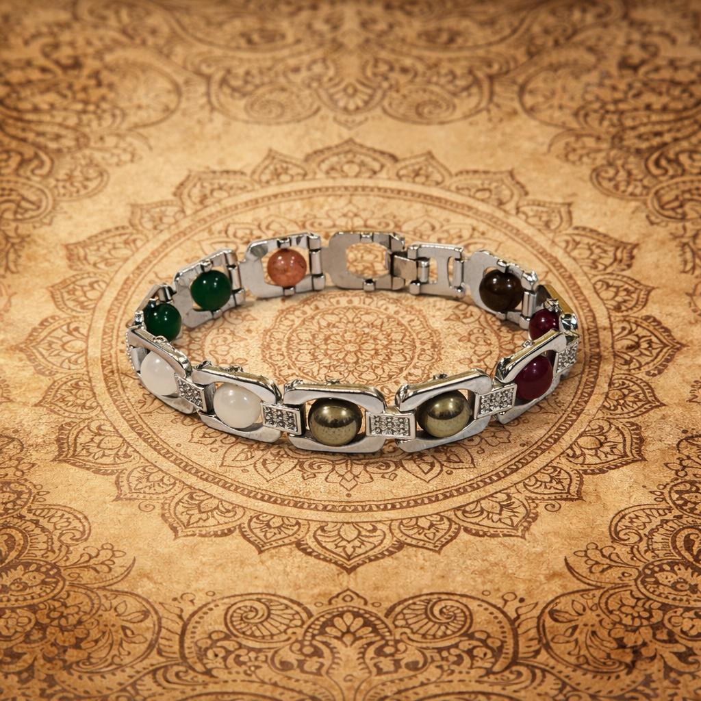 धन वृद्धि ब्रेसलेट सिल्वर मेटल (Dhan Vriddhi Bracelet Silver Metal)