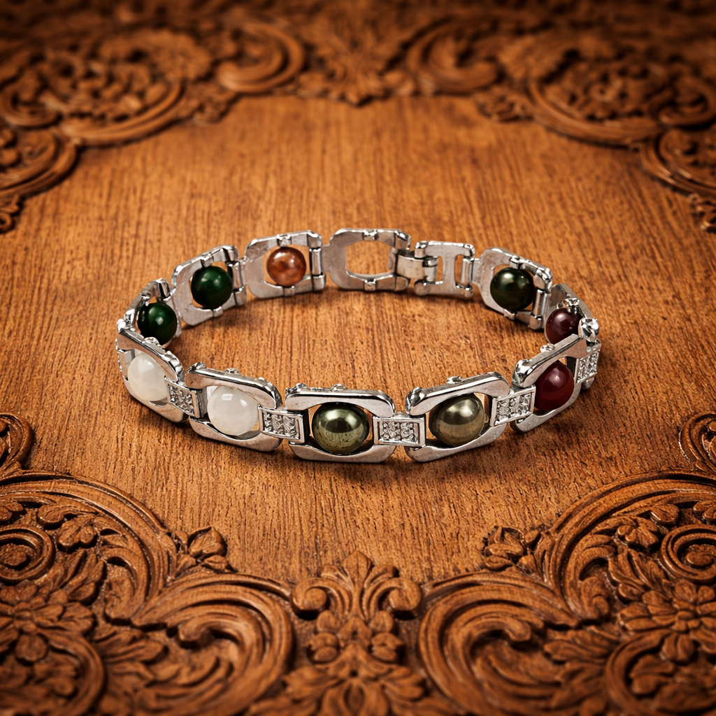 धन वृद्धि ब्रेसलेट सिल्वर मेटल (Dhan Vriddhi Bracelet Silver Metal)