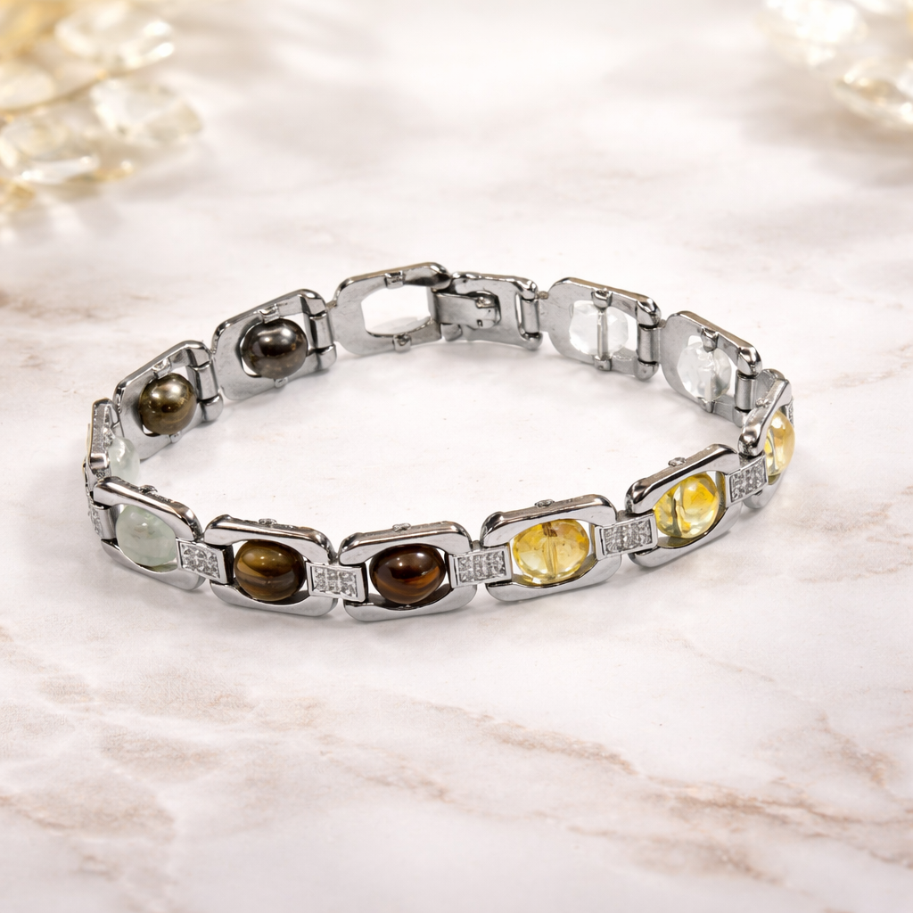 असली धन योग ब्रेसलेट सिल्वर मेटल (Dhan Yog Bracelet Silver Metal)