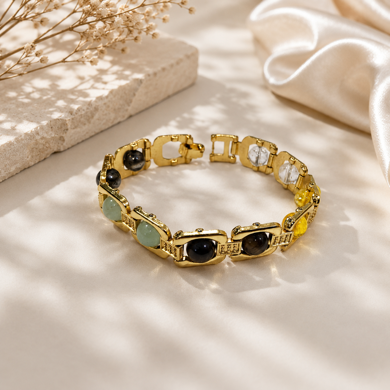 असली धन योग ब्रेसलेट गोल्डन मेटल (Dhan Yog Bracelet Golden Metal)
