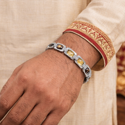 असली धन योग ब्रेसलेट सिल्वर मेटल (Dhan Yog Bracelet Silver Metal)