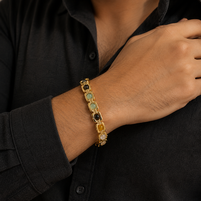 असली धन योग ब्रेसलेट गोल्डन मेटल (Dhan Yog Bracelet Golden Metal)