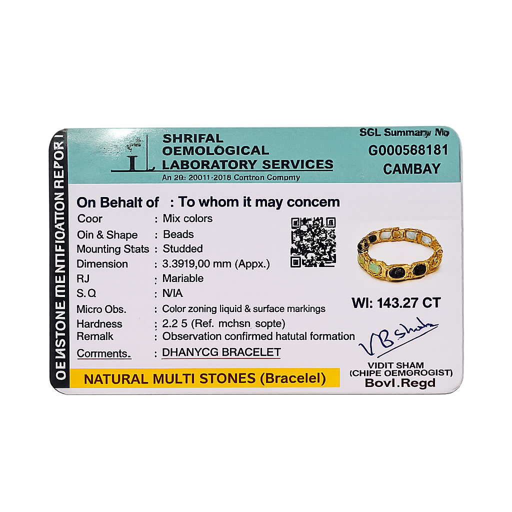 असली धन योग ब्रेसलेट गोल्डन मेटल (Dhan Yog Bracelet Golden Metal)