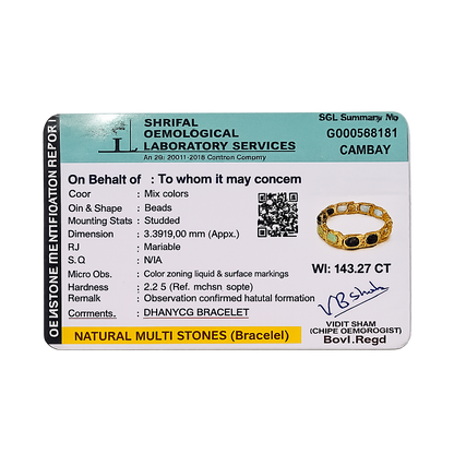असली धन योग ब्रेसलेट गोल्डन मेटल (Dhan Yog Bracelet Golden Metal)