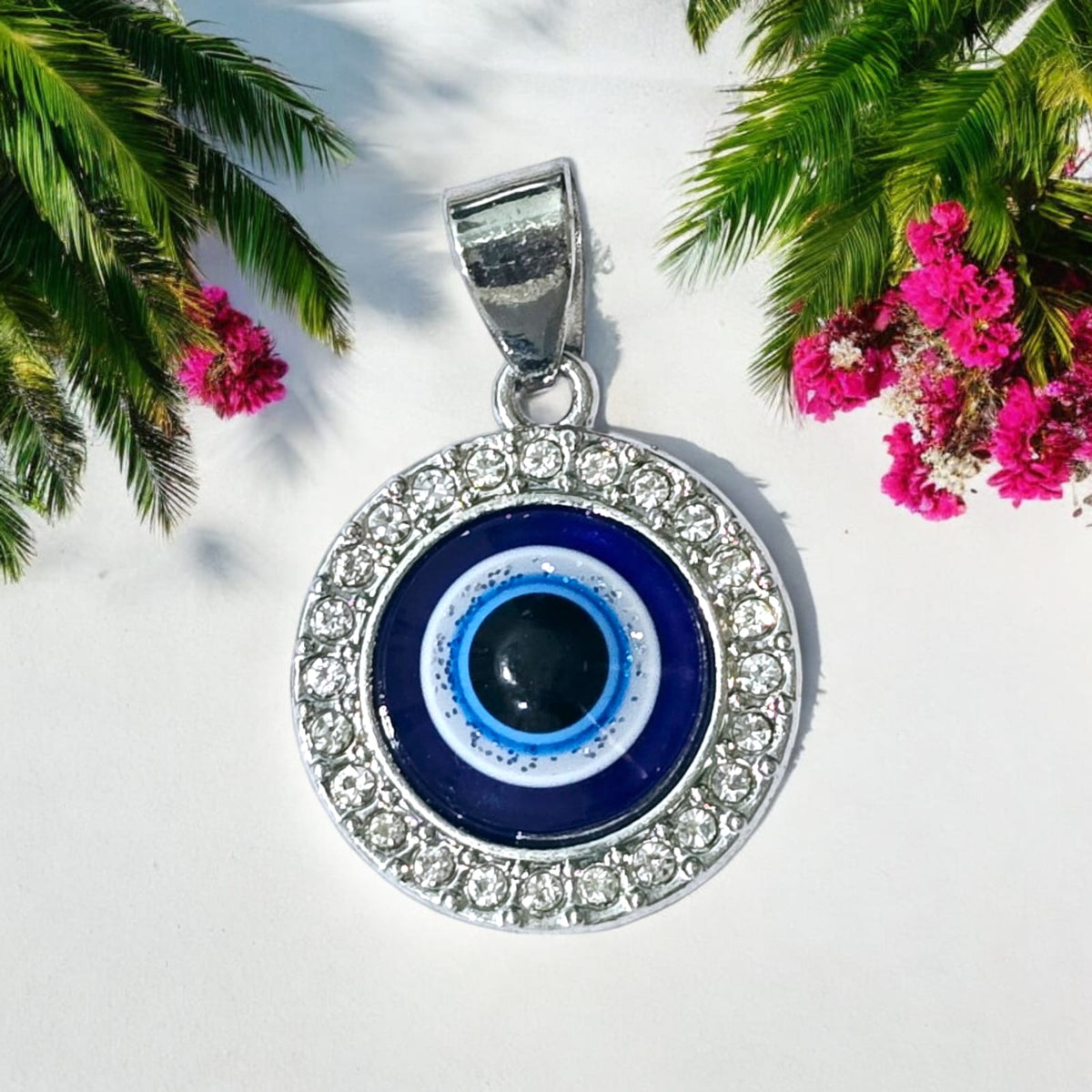 ईविल आई पेंडल गोल (Evil Eye Pendant)