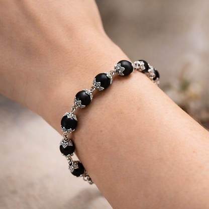 करुंगली ब्रेसलेट मेटल कैप में (Karungali Bracelet in Metal Cap)