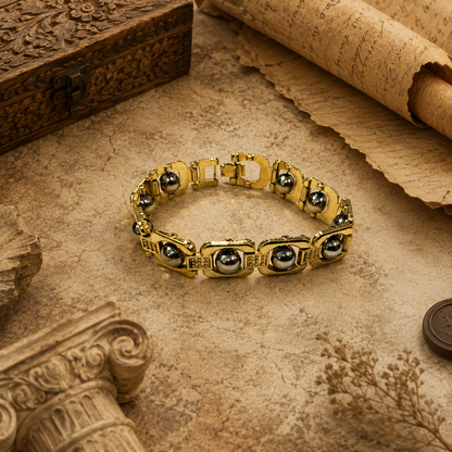 गोल्डन पाइराइट ब्रेसलेट गोल्डन मेटल (Golden Pyriter Bracelet Golden Metal)