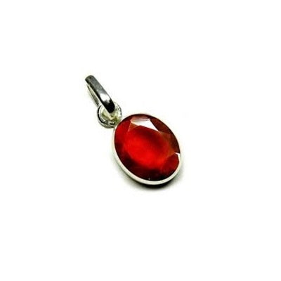 गोमेद चाँदी पेंडल (Gomed/Hessonite Silver Pendant)