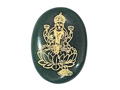 ग्रीन जेड श्री यन्त्र - लक्ष्मी जी कॉइन (Green Jade Shree Yantra - Laxmi Coin)