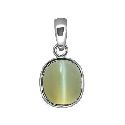 लहसुनिया चाँदी पेंडल (Cat's Eye Silver Pendant)