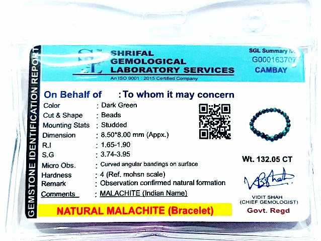 मैलाकाइट ब्रेसलेट (Malachite Bracelet)