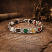 नवग्रह ब्रेसलेट सिल्वर मेटल (Navgrah Bracelet Silver Metal)