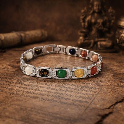 नवग्रह ब्रेसलेट सिल्वर मेटल (Navgrah Bracelet Silver Metal)