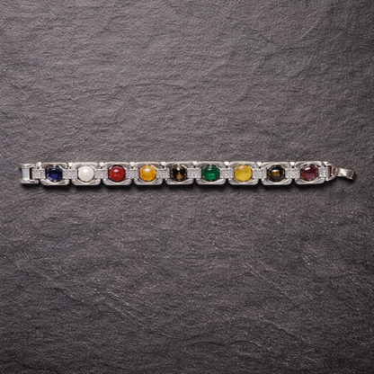नवग्रह ब्रेसलेट सिल्वर मेटल (Navgrah Bracelet Silver Metal)