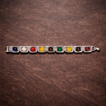 नवग्रह ब्रेसलेट सिल्वर मेटल (Navgrah Bracelet Silver Metal)