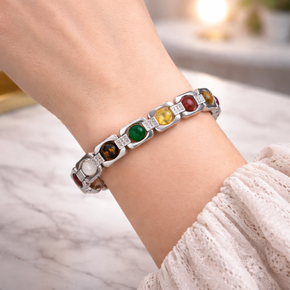 नवग्रह ब्रेसलेट सिल्वर मेटल (Navgrah Bracelet Silver Metal)