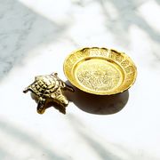 पीतल कछुआ वास्तु फेंशुई नंबर एवं प्लेट के साथ (Brass Tortoise with Vastu Fengshui Number and Plate)