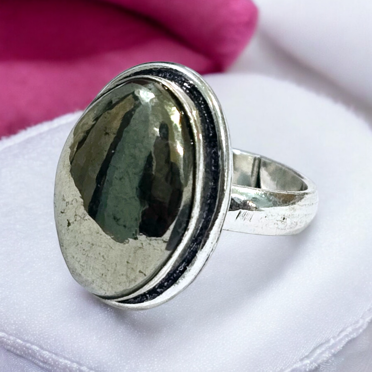 पाइराइट रिंग (Pyrite Ring) (Polished Stone)