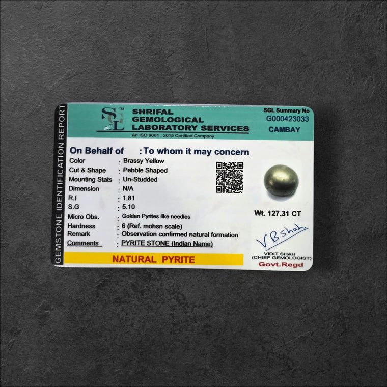 पाइराइट टंबल स्टोन (Pyrite Tumble Stone)