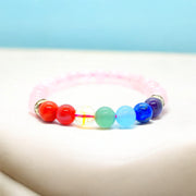 7 चक्र रोज क्वार्टज़ ब्रेसलेट (7 Chakra Rose Quartz Bracelet)
