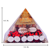 रुद्राक्ष गोमती चक्र कौड़ी श्री यन्त्र पिरामिड (Lakshmi Pyramid)