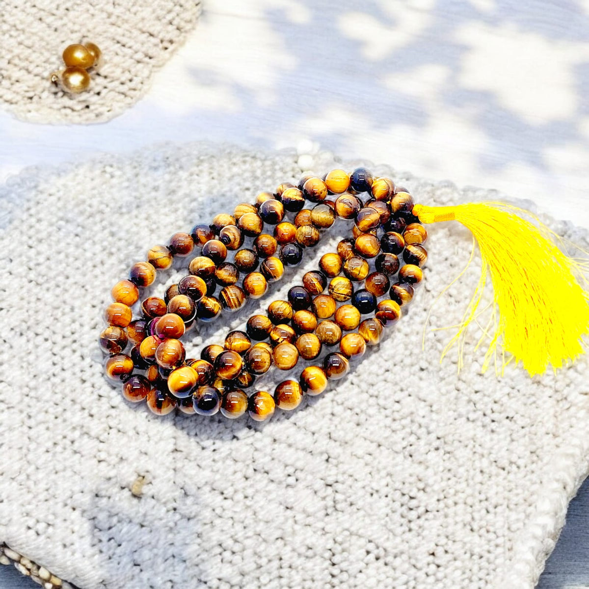 टाइगर आई स्टोन माला (Tiger Eye Stone Mala)