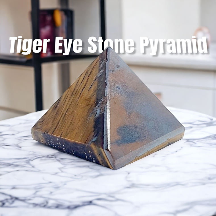 टाइगर आई स्टोन पिरामिड (Tiger Eye Stone Pyramid)