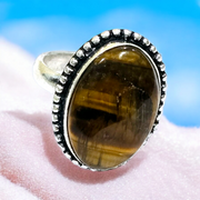 टाइगर आई स्टोन रिंग (Tiger Eye Stone Ring)